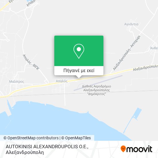 AUTOKINISI ALEXANDROUPOLIS O.E. χάρτης