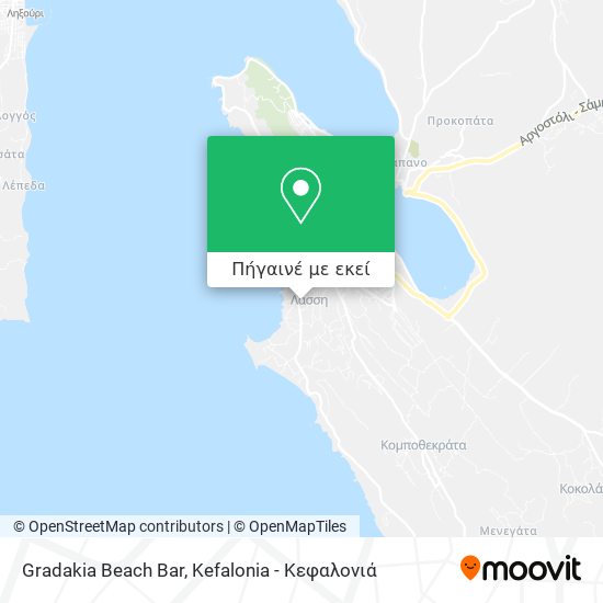 Gradakia Beach Bar χάρτης