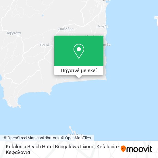 Kefalonia Beach Hotel Bungalows Lixouri χάρτης