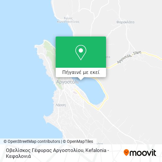 Οβελίσκος Γέφυρας Αργοστολίου χάρτης