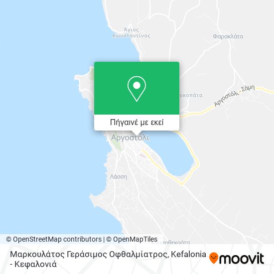 Μαρκουλάτος Γεράσιμος Οφθαλμίατρος χάρτης