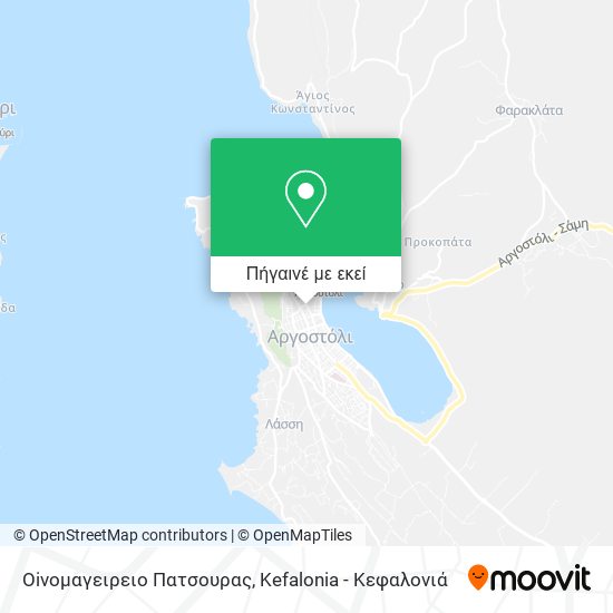 Oiνομαγειρειο Πατσουρας χάρτης