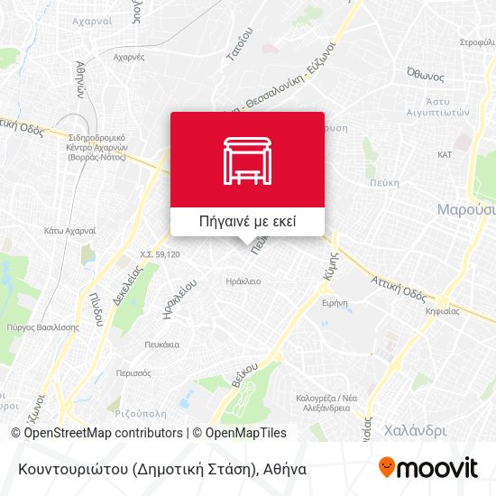 Κουντουριώτου (Δημοτική Στάση) χάρτης