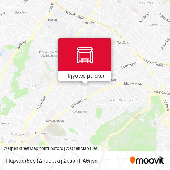Παρνασίδος (Δημοτική Στάση) χάρτης