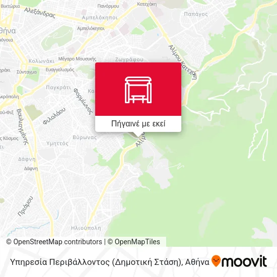 Υπηρεσία Περιβάλλοντος (Δημοτική Στάση) χάρτης