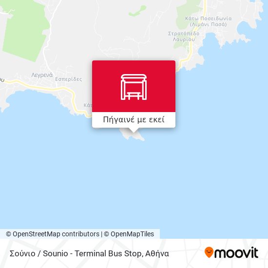 Σούνιο / Sounio - Terminal Bus Stop χάρτης