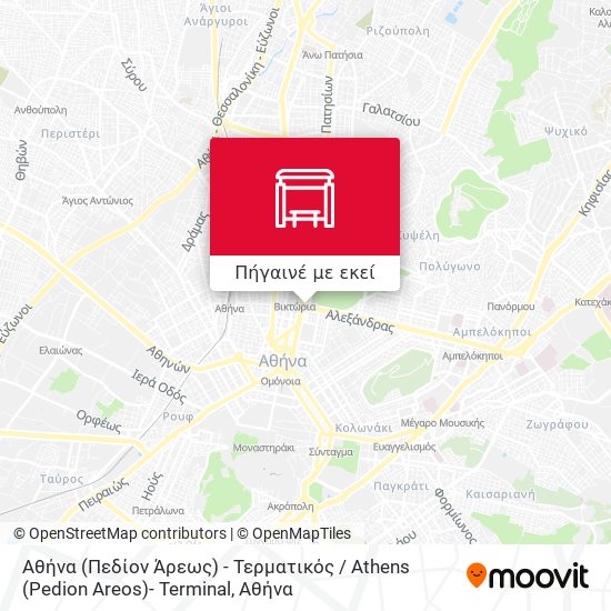 Αθήνα (Πεδίον Άρεως) - Τερματικός / Athens (Pedion Areos)- Terminal χάρτης