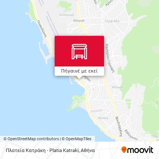 Πλατεία Κατράκη - Platia Katraki χάρτης