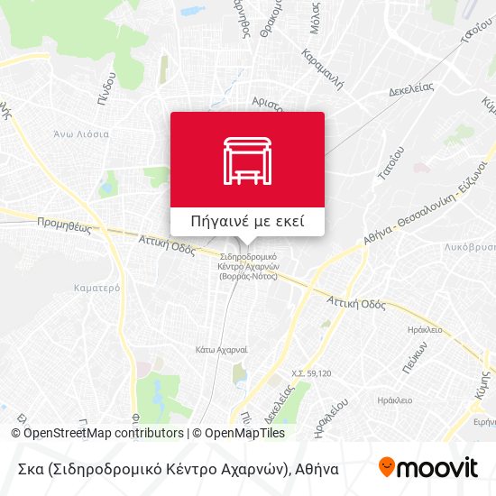 Σκα (Σιδηροδρομικό Κέντρο Αχαρνών) χάρτης