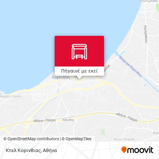 Κτελ Κορινθιας χάρτης