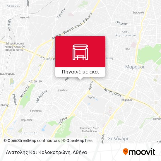 Ανατολής Και Κολοκοτρώνη χάρτης