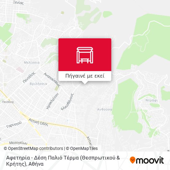 Αφετηρία - Δέση Παλιό Τέρμα (Θεσπρωτικού & Κρήτης) χάρτης