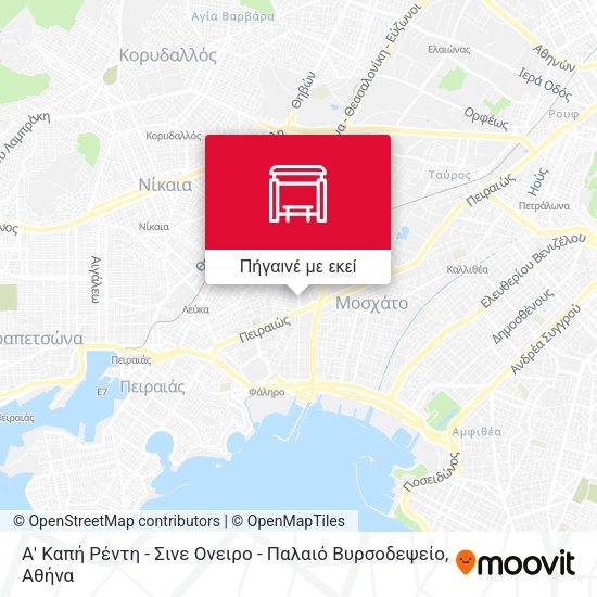 Α' Καπή Ρέντη - Σινε Ονειρο - Παλαιό Βυρσοδεψείο χάρτης