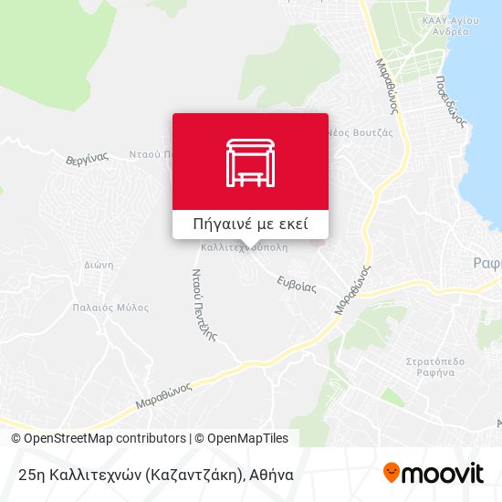 25η Καλλιτεχνών (Καζαντζάκη) χάρτης