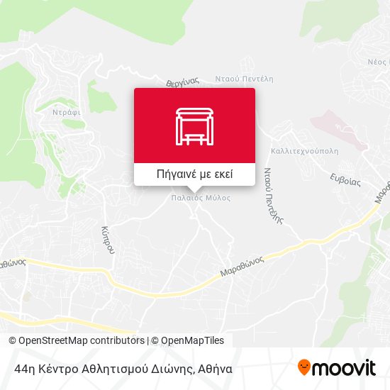 44η Κέντρο Αθλητισμού Διώνης χάρτης