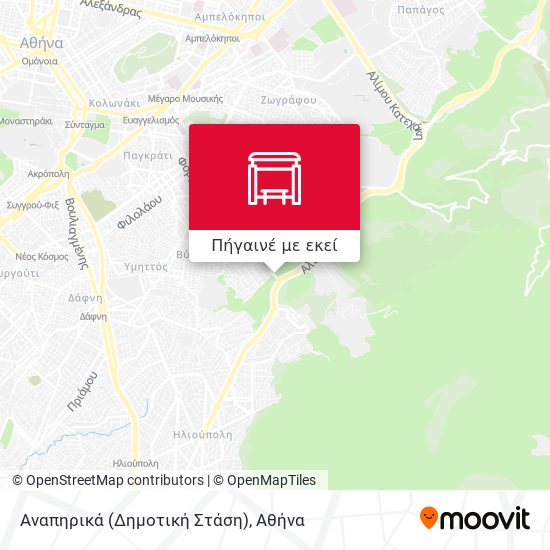 Αναπηρικά (Δημοτική Στάση) χάρτης