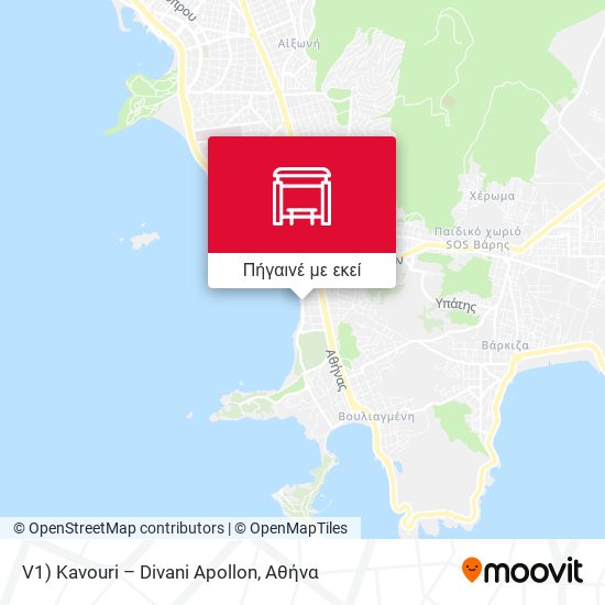V1) Kavouri – Divani Apollon χάρτης