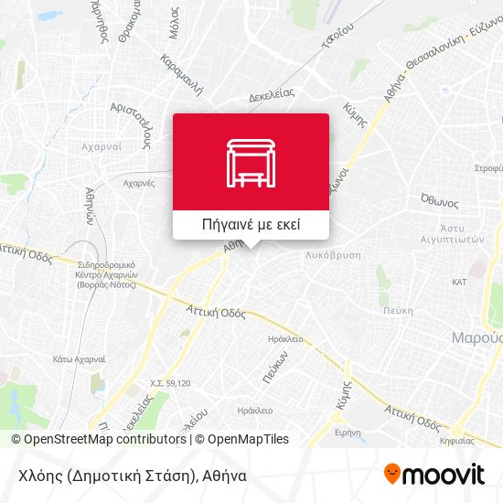 Χλόης (Δημοτική Στάση) χάρτης