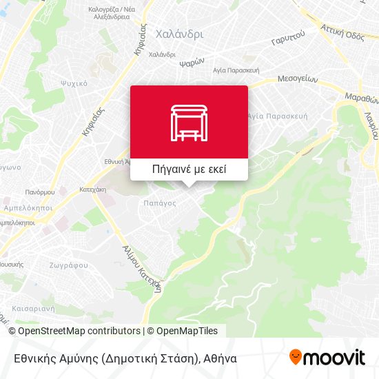 Εθνικής Αμύνης (Δημοτική Στάση) χάρτης
