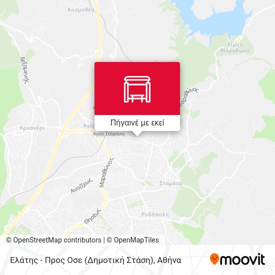 Ελάτης - Προς Οσε (Δημοτική Στάση) χάρτης