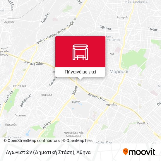 Αγωνιστών (Δημοτική Στάση) χάρτης