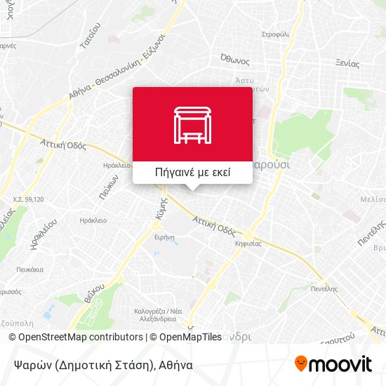 Ψαρών (Δημοτική Στάση) χάρτης