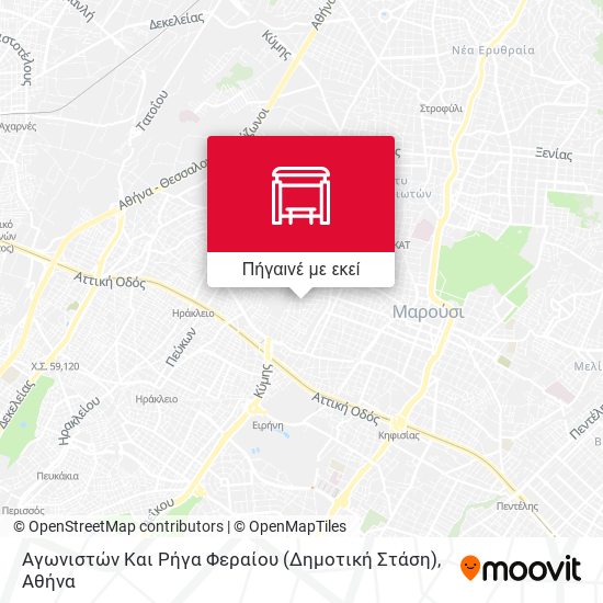 Αγωνιστών Και Ρήγα Φεραίου (Δημοτική Στάση) χάρτης