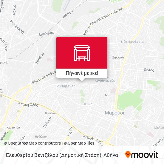 Ελευθερίου Βενιζέλου (Δημοτική Στάση) χάρτης