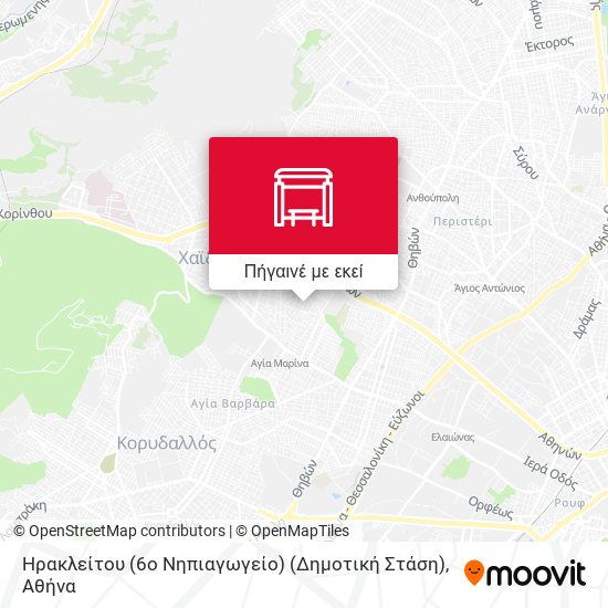 Ηρακλείτου (6ο Νηπιαγωγείο) (Δημοτική Στάση) χάρτης
