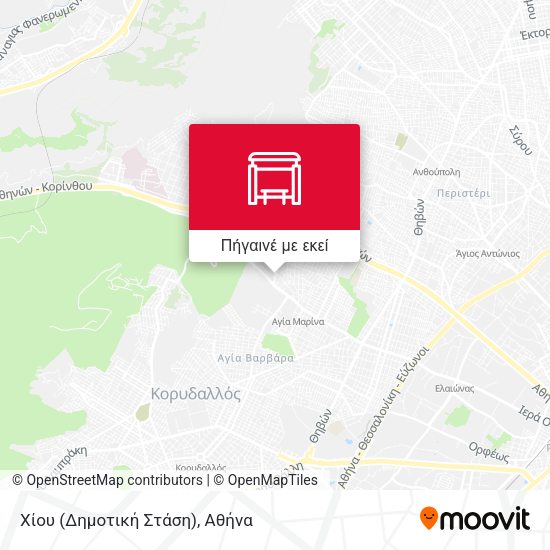 Χίου (Δημοτική Στάση) χάρτης