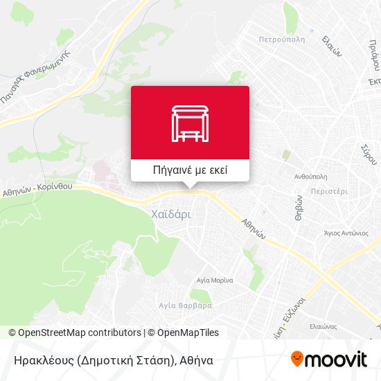 Ηρακλέους (Δημοτική Στάση) χάρτης