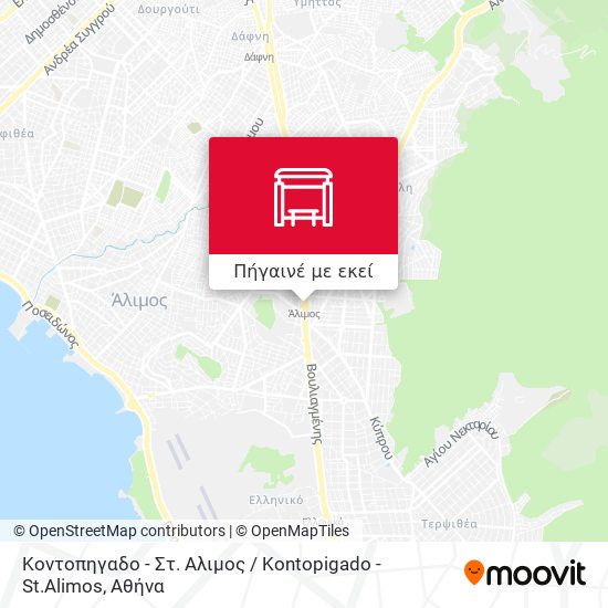 Κοντοπηγαδο - Στ. Αλιμος / Kontopigado - St.Alimos χάρτης