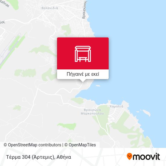 Τέρμα 304 (Άρτεμις) χάρτης