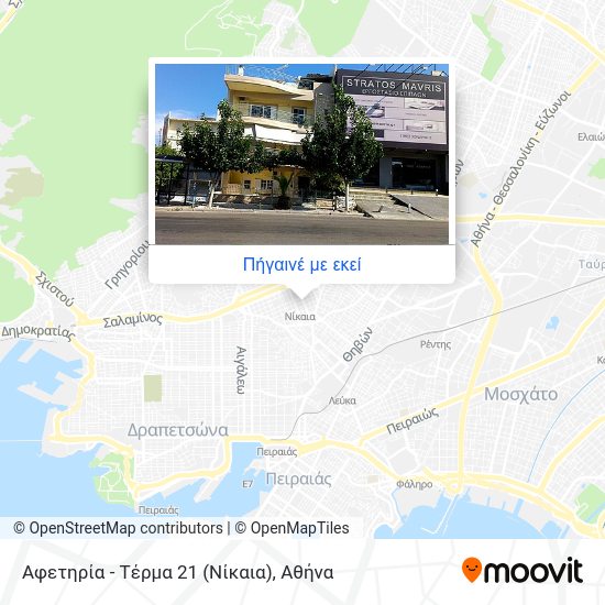 Αφετηρία - Τέρμα 21 (Νίκαια) χάρτης