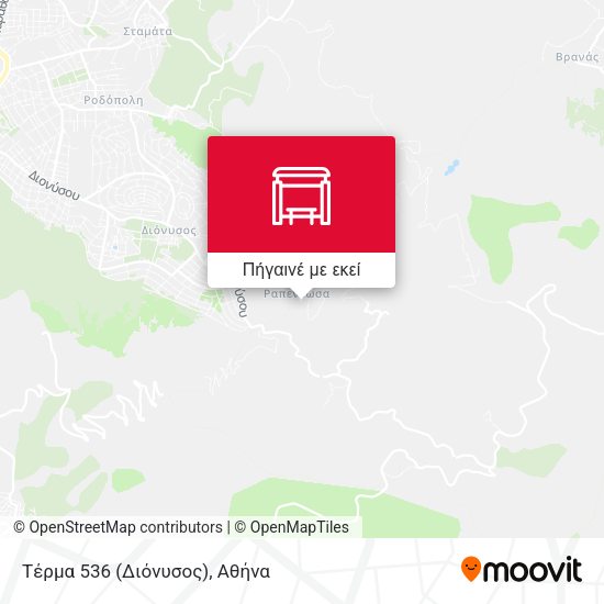 Τέρμα 536 (Διόνυσος) χάρτης