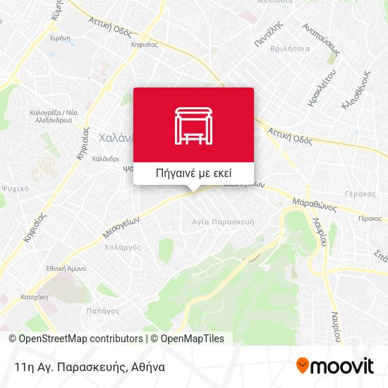 11η Αγ. Παρασκευής χάρτης