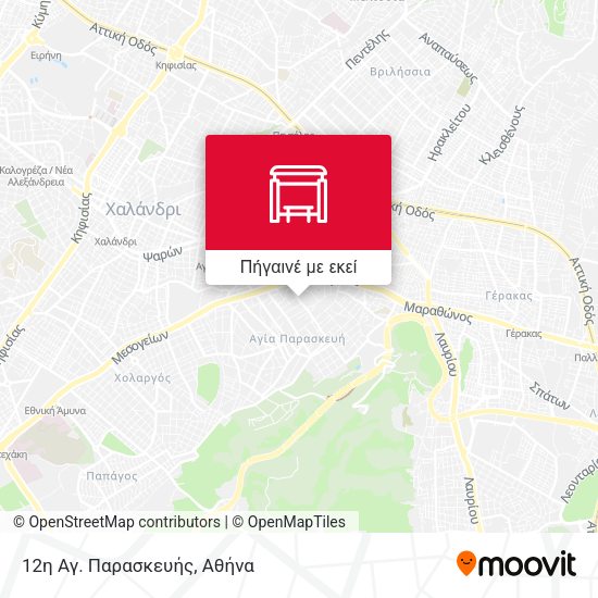 12η Αγ. Παρασκευής χάρτης