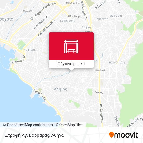 Στροφή Αγ. Βαρβάρας χάρτης