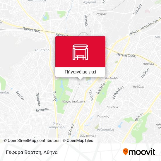 Γέφυρα Βόρτση χάρτης