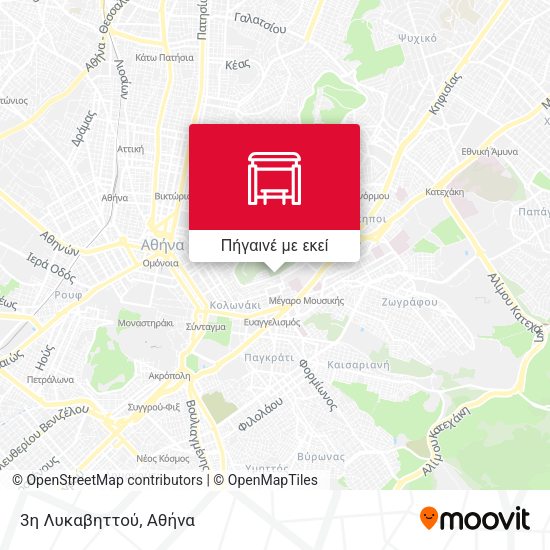 3η Λυκαβηττού χάρτης
