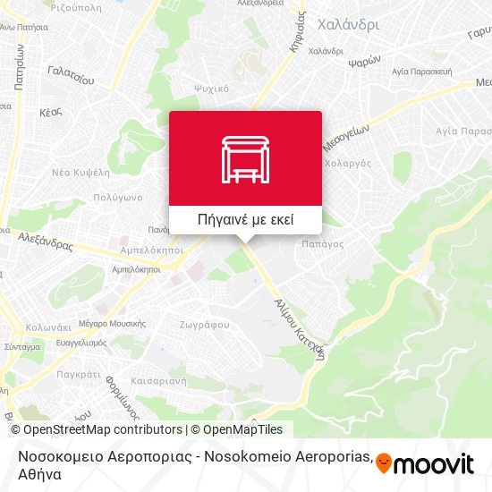 Νοσοκομειο Αεροποριας - Nosokomeio Aeroporias χάρτης