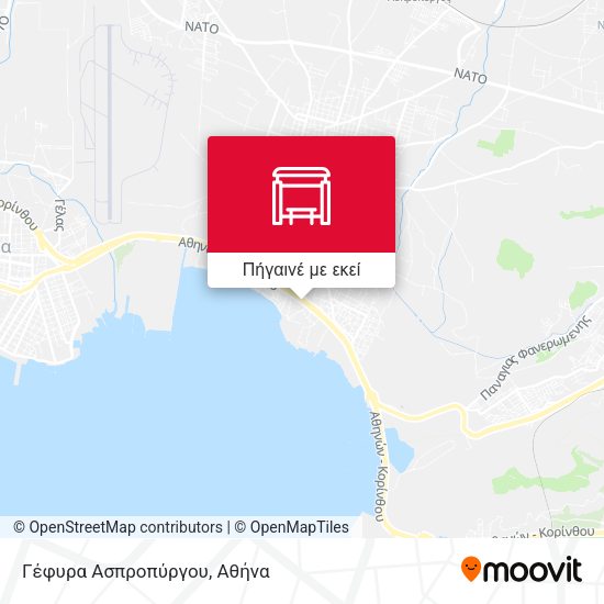 Γέφυρα Ασπροπύργου χάρτης