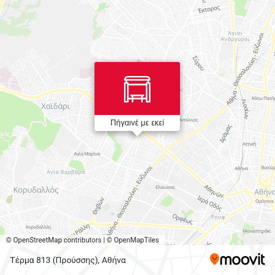 Τέρμα 813 (Προύσσης) χάρτης