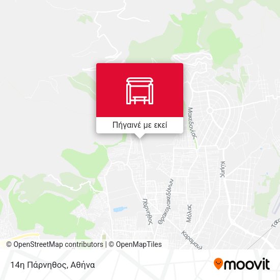 14η Πάρνηθος χάρτης