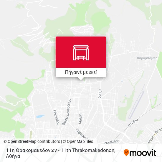 11η Θρακομακεδονων - 11th Thrakomakedonon χάρτης