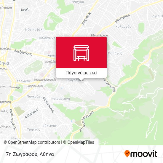 7η Ζωγράφου χάρτης