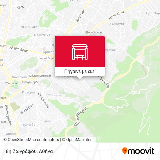 8η Ζωγράφου χάρτης