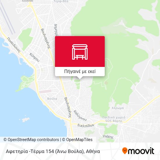 Αφετηρία -Τέρμα 154 (Άνω Βούλα) χάρτης