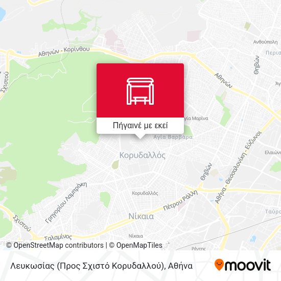 Λευκωσίας (Προς Σχιστό Κορυδαλλού) χάρτης