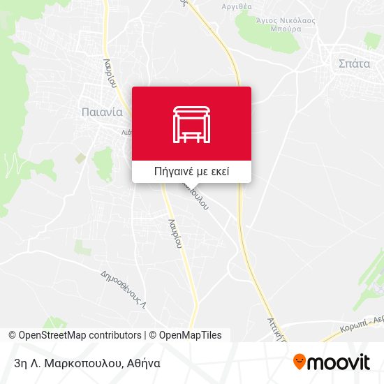 3η Λ. Μαρκοπουλου χάρτης
